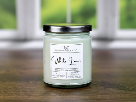 White Linen Soy Wax Candle